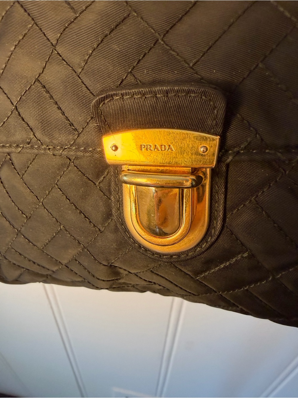 Prada Black Quilted Crossbody Bag with Gold Chain - Picture 2 of 15